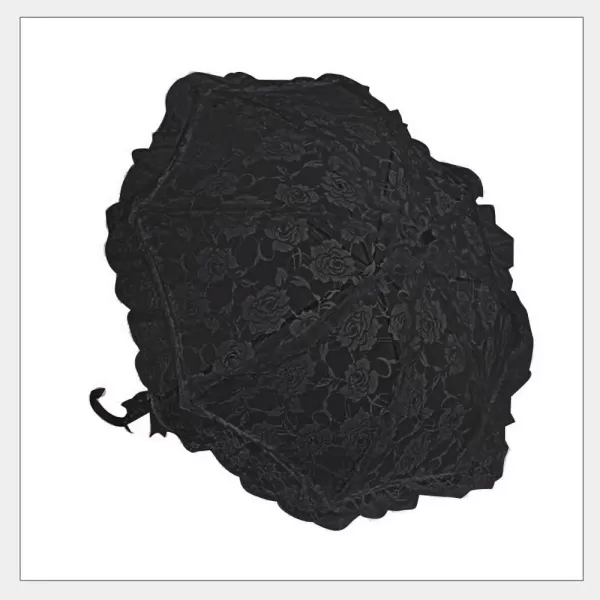 Lace Floral Parasol Umbrella Decoration Wedding Bride Handmade Photography Prop Umbrella BlackLace Floral Parasol Umbrella Decoration Wedding Bride Handmade Photography Prop Umbrella Black