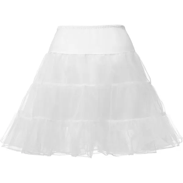 Abaowedding Flower Girls Hoopless Petticoat Crinoline Childs Tutu Underskirt SlipsShortwhite