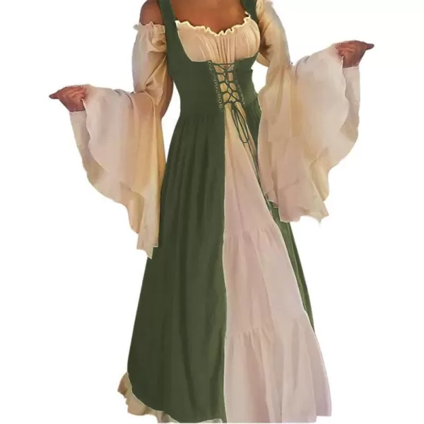 Abaowedding Womenss Medieval Renaissance Costume Cosplay Over DressOlive