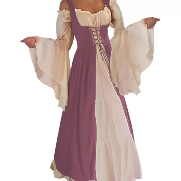 Abaowedding Womenss Medieval Renaissance Costume Cosplay Over DressRose