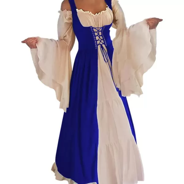 Abaowedding Womenss Medieval Renaissance Costume Cosplay Over DressRoyal Blue