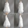 imageAbaowedding Flower Girls Hoopless Petticoat Slip with 3 Layers Elastic Kids Crinoline UnderskirtWhiteOne Size