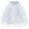 imageAbaowedding Flower Girls Hoopless Petticoat Slip with 3 Layers Elastic Kids Crinoline UnderskirtWhiteOne Size