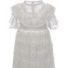 imageGirls White Dress Lace Pom Flutter Sleeve Party Princess Dress Pageant Tulle Summer Vintage Dress