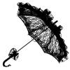 imageLace Floral Parasol Umbrella Decoration Wedding Bride Handmade Photography Prop Umbrella Black