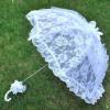 imageLace Floral Parasol Umbrella Decoration Wedding Bride Handmade Photography Prop Umbrella White