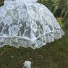 imageLace Floral Parasol Umbrella Decoration Wedding Bride Handmade Photography Prop Umbrella White