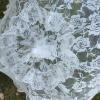 imageLace Floral Parasol Umbrella Decoration Wedding Bride Handmade Photography Prop Umbrella White