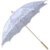 imageLace Parasol Umbrella Wedding White Cotton Fashion Wooden Handle Decoration Umbrella