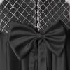 imageChristmas Flower Girl Dress Floor Length Button Draped Tulle Ball Gowns for KidsBlack