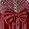 imageChristmas Flower Girl Dress Floor Length Button Draped Tulle Ball Gowns for KidsBurgundy