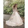 imageChristmas Flower Girl Dress Floor Length Button Draped Tulle Ball Gowns for KidsIvory