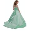 imageChristmas Flower Girl Dress Floor Length Button Draped Tulle Ball Gowns for KidsMint