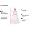 imageChristmas Flower Girl Dress Floor Length Button Draped Tulle Ball Gowns for KidsPink