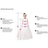 imageChristmas Flower Girl Dress Floor Length Button Draped Tulle Ball Gowns for KidsPink