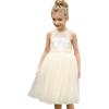 imageAbaowedding Lace Back Flower Girl Dress Kids Summer Wedding Birthday Hoilday Tea Party DressChampagne