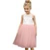 imageAbaowedding Lace Back Flower Girl Dress Kids Summer Wedding Birthday Hoilday Tea Party DressPink