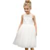 imageAbaowedding Lace Back Flower Girl Dress Kids Summer Wedding Birthday Hoilday Tea Party DressWhite