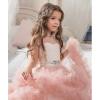 imageStunning VBack Luxury Pageant Tulle Ball Gowns for Girls 212 Year OldPink