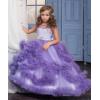 imageStunning VBack Luxury Pageant Tulle Ball Gowns for Girls 212 Year OldPurple