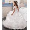 imageStunning VBack Luxury Pageant Tulle Ball Gowns for Girls 212 Year OldWhite