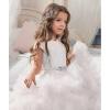 imageStunning VBack Luxury Pageant Tulle Ball Gowns for Girls 212 Year OldWhite