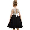 imageAbaowedding Lace Back Flower Girl Dress Kids Summer Wedding Birthday Hoilday Tea Party DressBlack