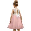 imageAbaowedding Lace Back Flower Girl Dress Kids Summer Wedding Birthday Hoilday Tea Party DressPink