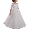 image:imageElegant Flower Girl Lace Beading First Communion Dress 212 Years OldAll Ivory