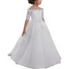 image:imageElegant Flower Girl Lace Beading First Communion Dress 212 Years OldAll White