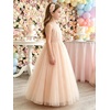 image:imageABaoWedding Halter Tulle Flower Girl Ball Gown Dress Kids FloorLength Formal Dress for WeddingChampagne