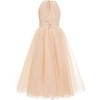 image:imageABaoWedding Halter Tulle Flower Girl Ball Gown Dress Kids FloorLength Formal Dress for WeddingChampagne