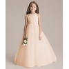 image:imageABaoWedding Halter Tulle Flower Girl Ball Gown Dress Kids FloorLength Formal Dress for WeddingChampagne