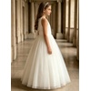 image:imageABaoWedding Halter Tulle Flower Girl Ball Gown Dress Kids FloorLength Formal Dress for WeddingIvory