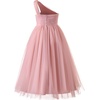 image:imageABaoWedding Halter Tulle Flower Girl Ball Gown Dress Kids FloorLength Formal Dress for WeddingPink 02