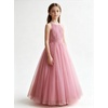 image:imageABaoWedding Halter Tulle Flower Girl Ball Gown Dress Kids FloorLength Formal Dress for WeddingPink