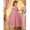 image:imageABaoWedding Halter Tulle Flower Girl Ball Gown Dress Kids FloorLength Formal Dress for WeddingPink