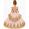 image:imageAbaowedding Beaded Lace Appliques Flower Girl Dress First Communion Ball Gown Kids Pageant Prom DressesPink