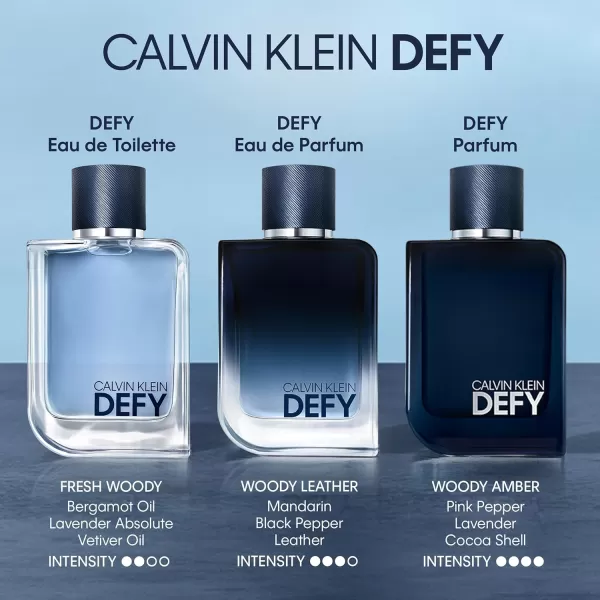 Calvin Klein Defy Eau de Toilette  Woody Mens Cologne  With Notes of Bergamot Oil Lavender Absolute ampamp Vetiver Oil  Luxury Perfumes for Men  Long Lasting Fragrance2 piece set 16 fl oz  33 fl oz