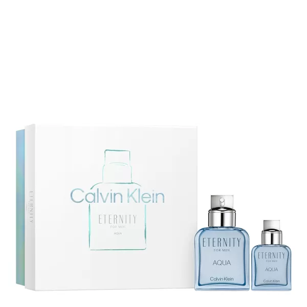 Calvin Klein Eternity Aqua Eau De Toilette  Woody Mens Cologne  With Notes of Cucumber Sage ampamp Sandalwood  Luxury Perfumes for Men  Long Lasting Fragrance43 Fl Oz Pack of 2