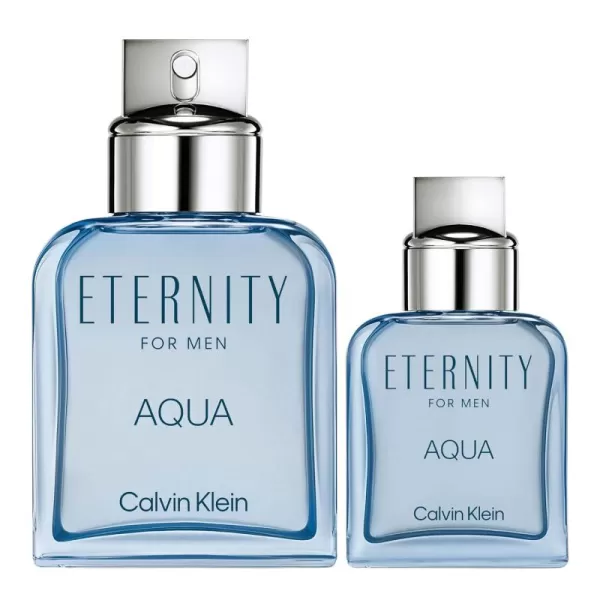 Calvin Klein Eternity Aqua Eau De Toilette  Woody Mens Cologne  With Notes of Cucumber Sage ampamp Sandalwood  Luxury Perfumes for Men  Long Lasting Fragrance43 Fl Oz Pack of 2