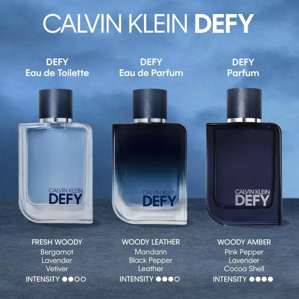 Calvin Klein Defy for Men Eau de Toilette  Notes of freshness and powerful woodsEau De Toilette Gift Set 034 Fl Oz  034 Fl Oz