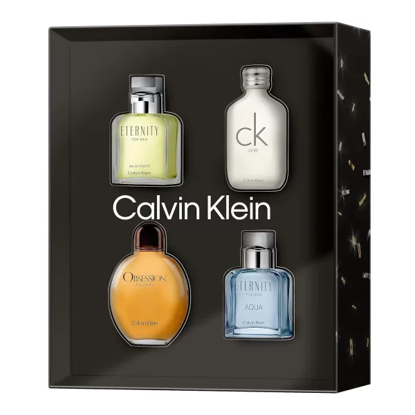 Calvin Klein Ck One for Men  Notes of Green Tea Rose Amber and Nature4 Piece Holiday Gift Set