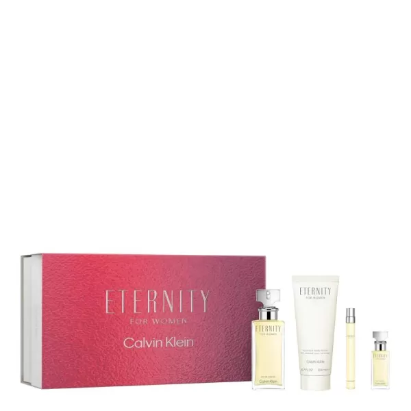 Calvin Klein Eternity Eau de Parfum  Floral Womens Perfume  With Notes of Bergamot White Lily White Rose Sandalwood ampamp Amber  Luxury Perfumes for Women  Long Lasting Fragrance4Pc Set