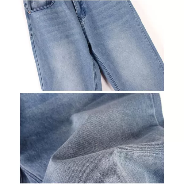 IDEALSANXUN Baggy Jeans Men Casual Embroidery Hip Hop Loose Fit Y2k JeansBlue 022