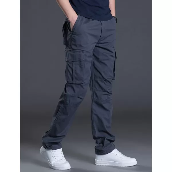 IDEALSANXUN Cargo Pants for Men Streetwear Hiking Travel Casual Baggy Cargo PantsGrey
