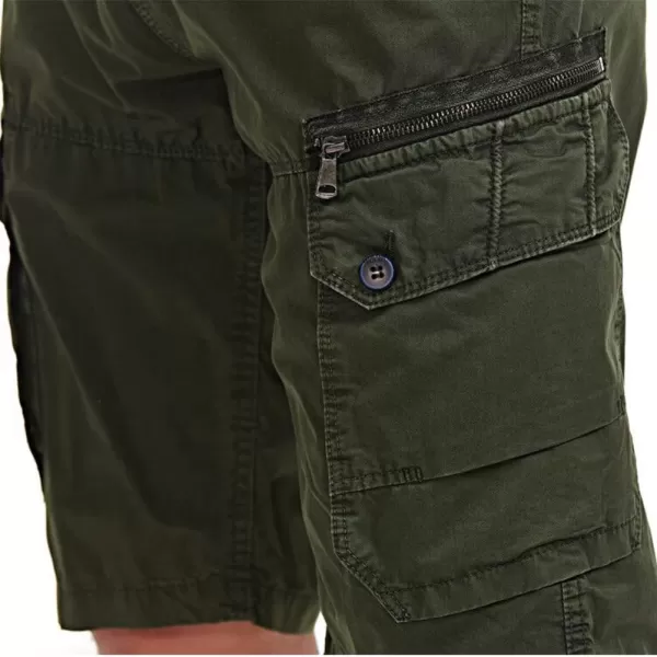 IDEALSANXUN Cargo Shorts for Men Straight Fit Cotton ShortsArmy Green