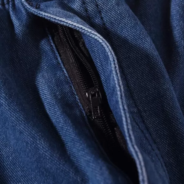 IDEALSANXUN Mens Elastic Waist JeansDark Blue