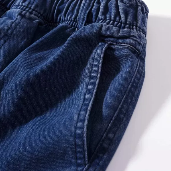 IDEALSANXUN Mens Elastic Waist JeansDark Blue