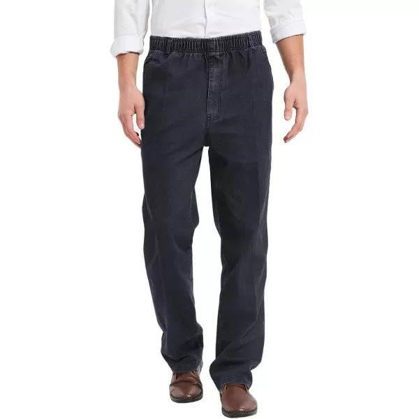 IDEALSANXUN Mens Elastic Waist JeansDark Grey